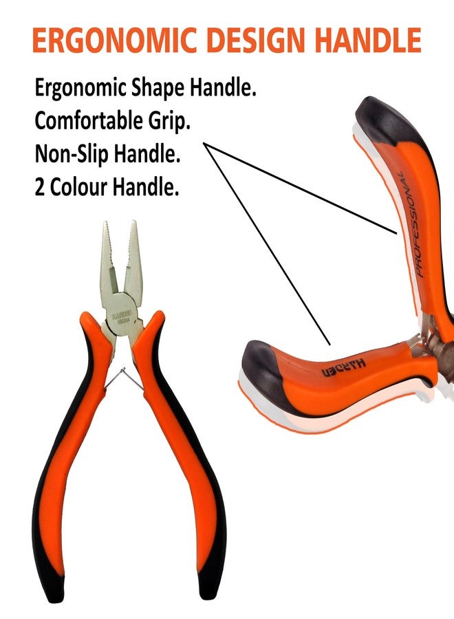 Harden 4.5" Mini Combination Plier - Made of CRV Steel, Non-Slip Handle - 560304 - Image 3